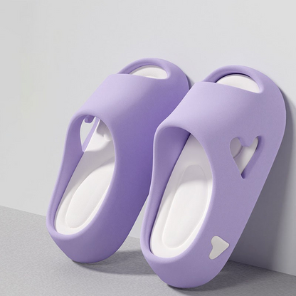 Women's Heart Cutout Slippers
