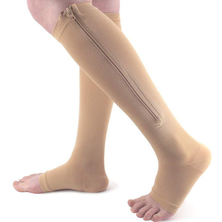 Support Stockings Zipper Comfortable Leg Relief