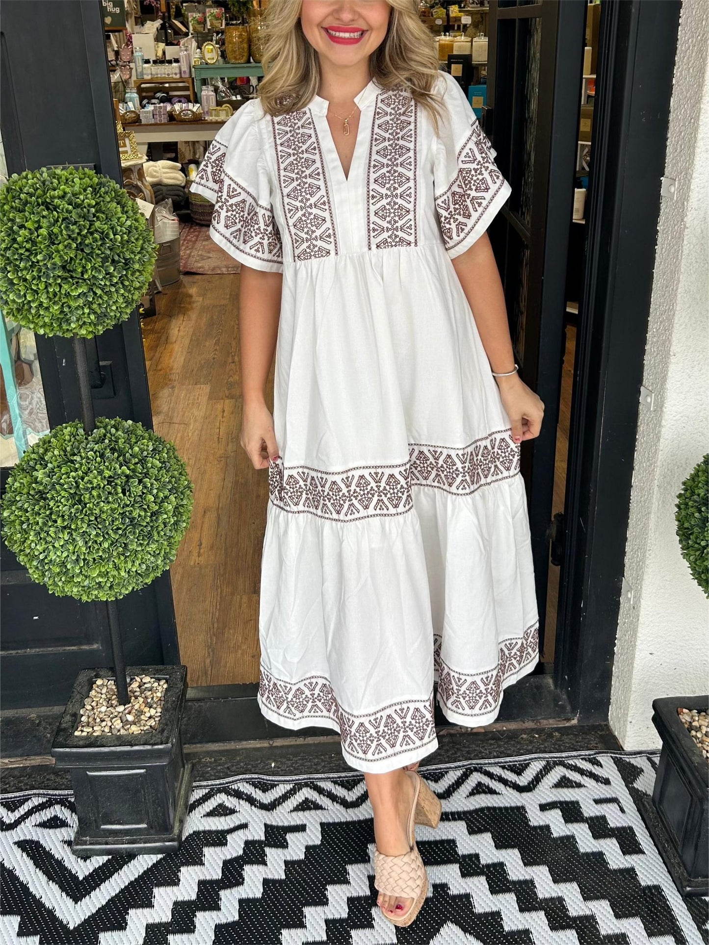 Women's Flowy Maxi Dress Tummy Control Boho Style Loose Fit