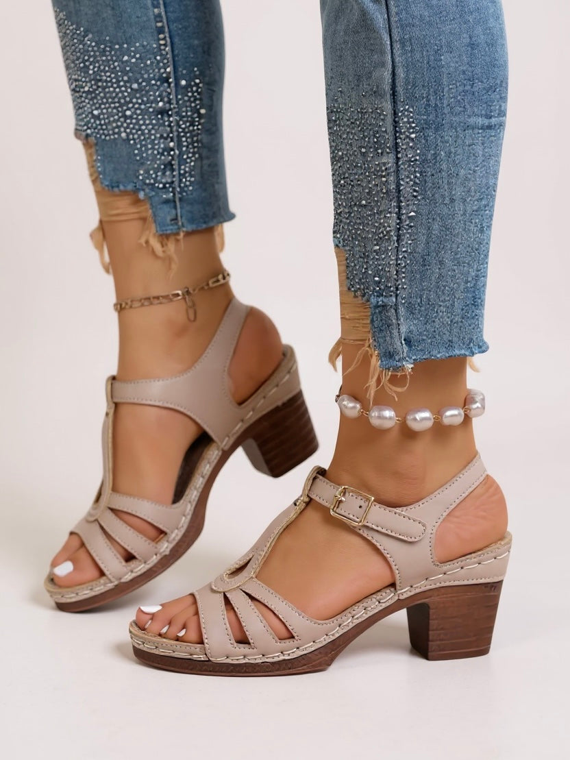 Women's Block Heel Sandals Saffron