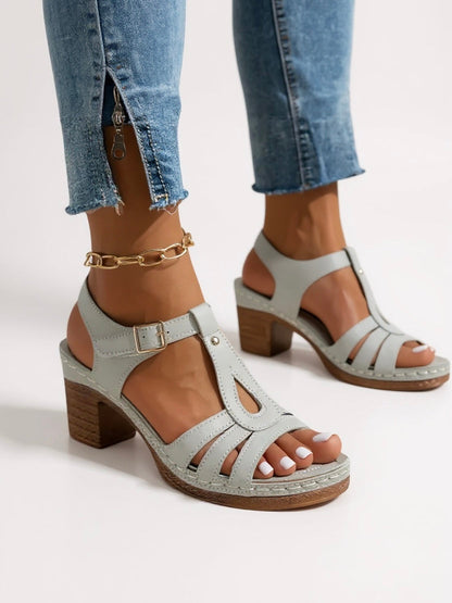 Women's Block Heel Sandals Saffron