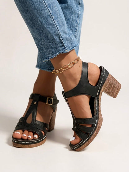 Women's Block Heel Sandals Saffron