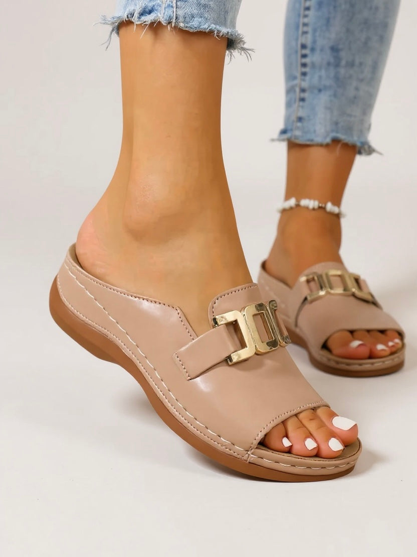 Women's Cushioned Buckle Slides - VibreMode