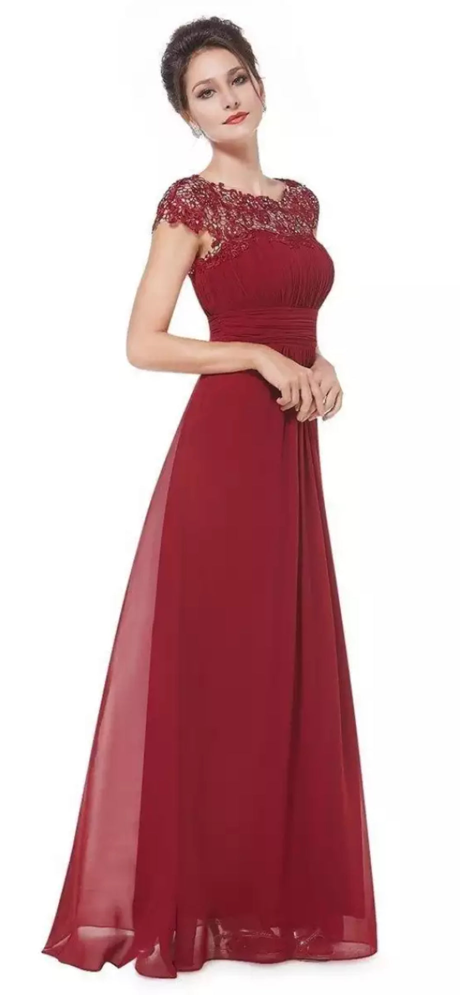 Women's V-Neck Bride Mother Dress - VibreMode