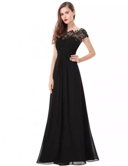 Women's Lace Gown Floral Open Back