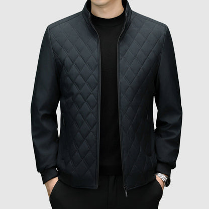 Roberto Russo Il Stile Men's Monogram Luxury Insulated Poly-Blend Winter Jacket
