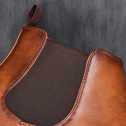 Men's Chelsea Boots Ankle Leather Classic Black