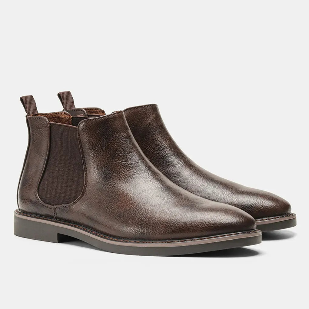 Men's Chelsea Boots Ankle Leather Classic Black
