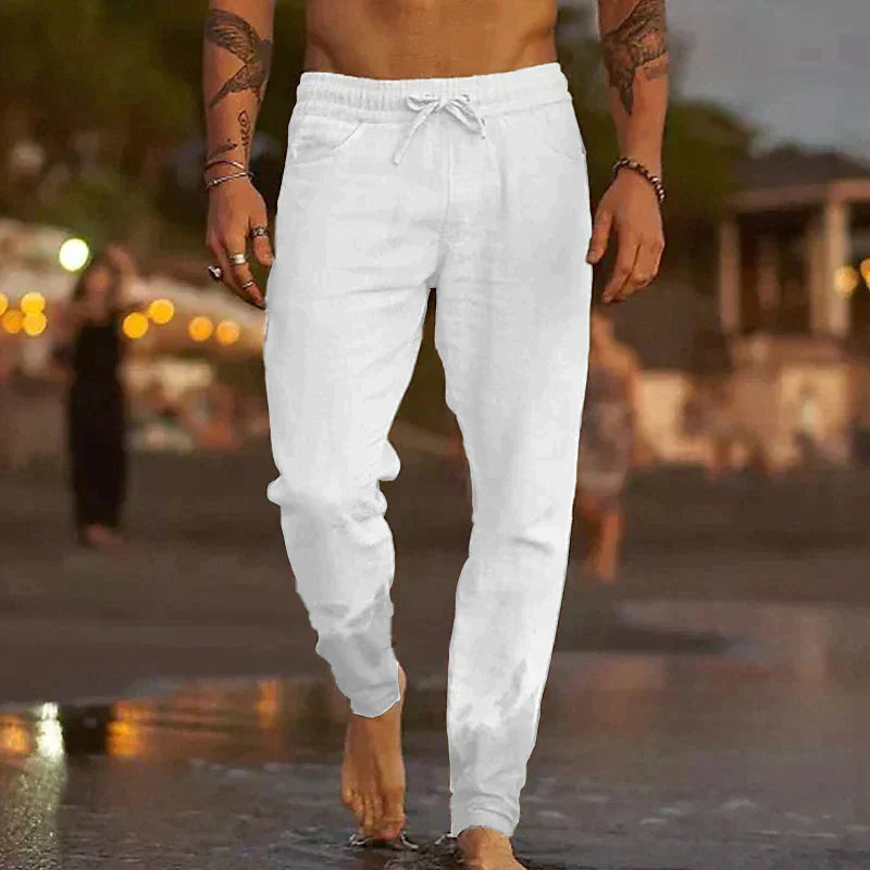 Relaxed Fit Elastic Waist Trousers