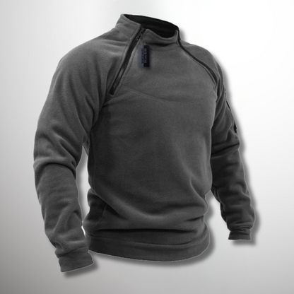 Men's Tactical Fleece Jacket High Neck Half Zip - VibreMode