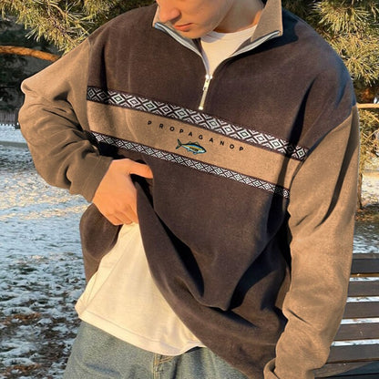 Classic Vintage Zip Up Sweater
