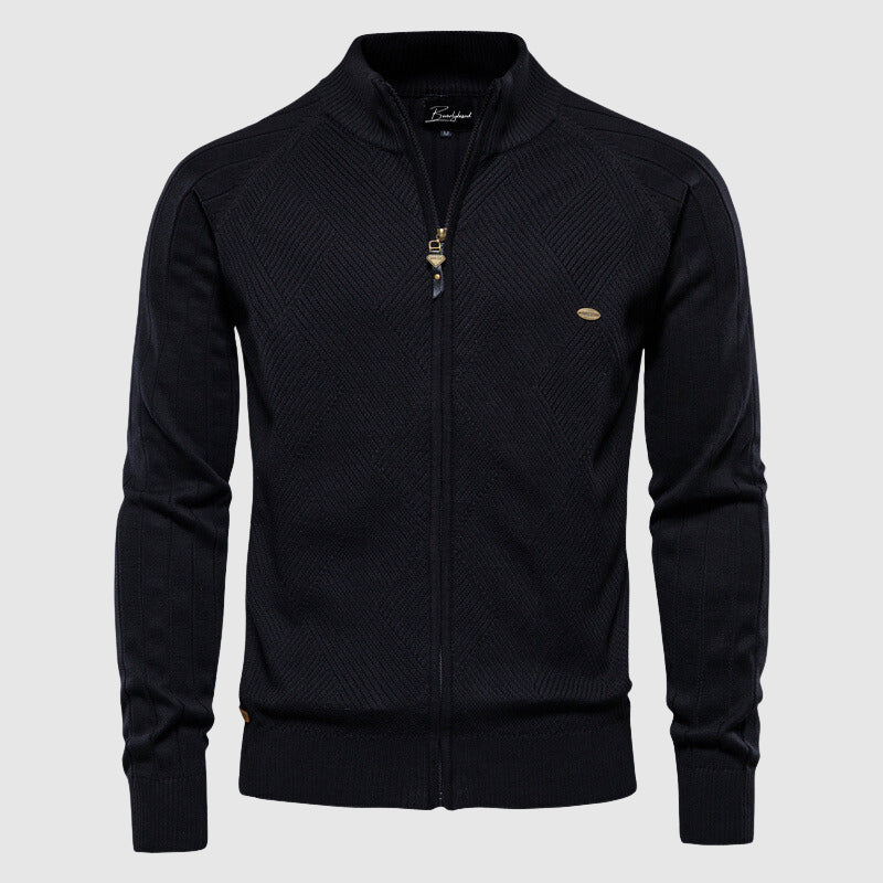 Men's Cotton Full Zip Cardigan Sweater