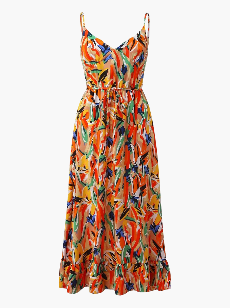 Women's Midi Dress Spaghetti Straps