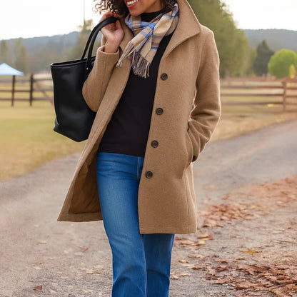 Women's Mid-Length Straight Cut Coat