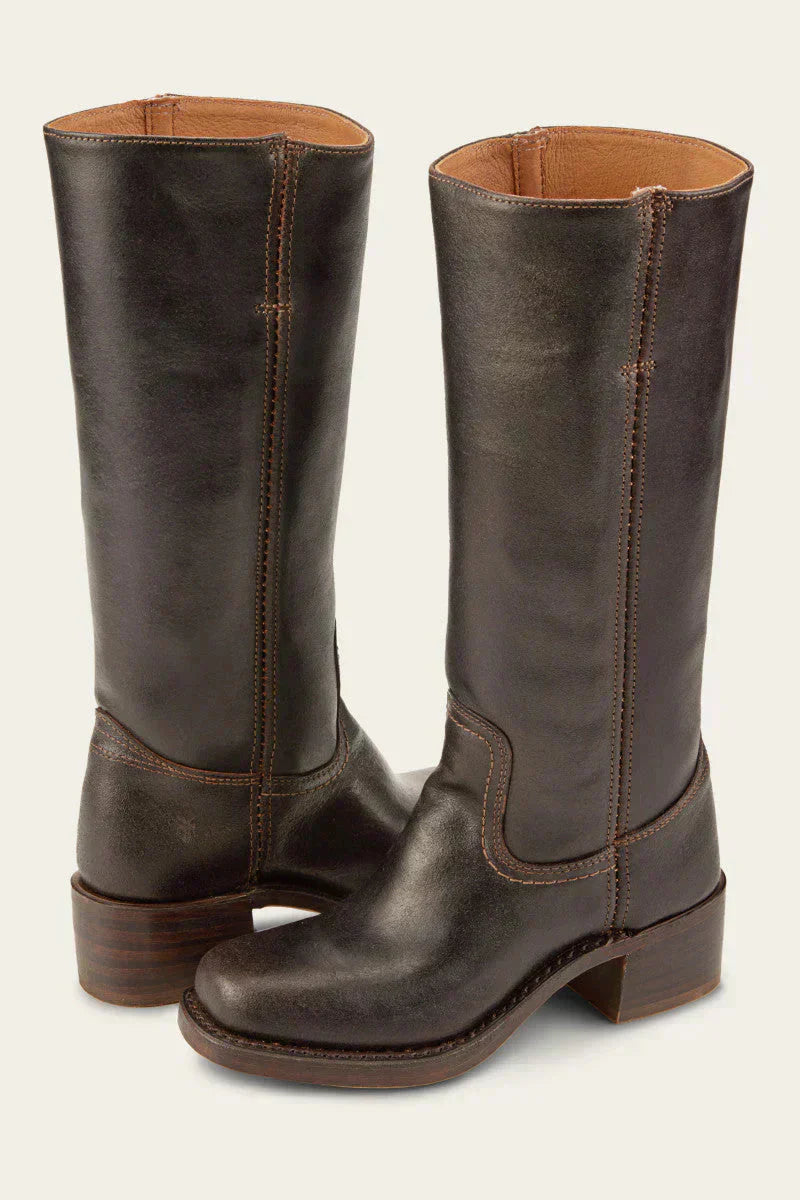 Women's Mid-Calf Boots Closed Toe Block Heel - VibreMode