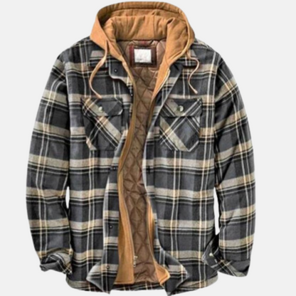 Men's Quilted Flannel Jacket Shirt