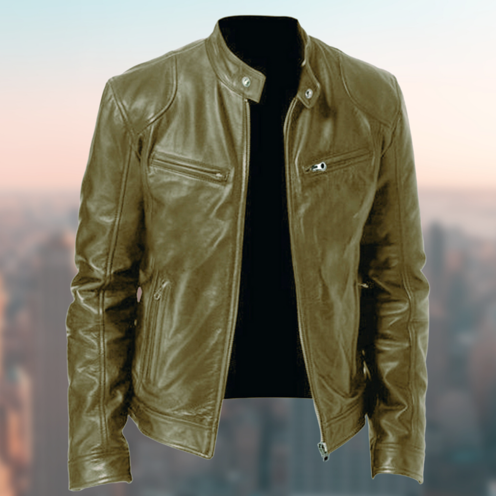 Men's Leather Jacket Timeless Classic Brown