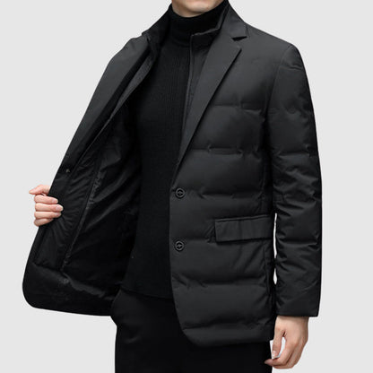 Men's Quilted Jacket Button Front Design