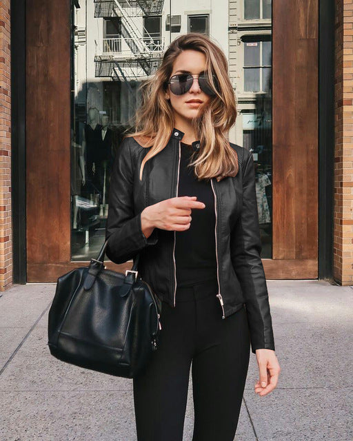 Luxury Genuine Leather Biker Jacket - VibreMode