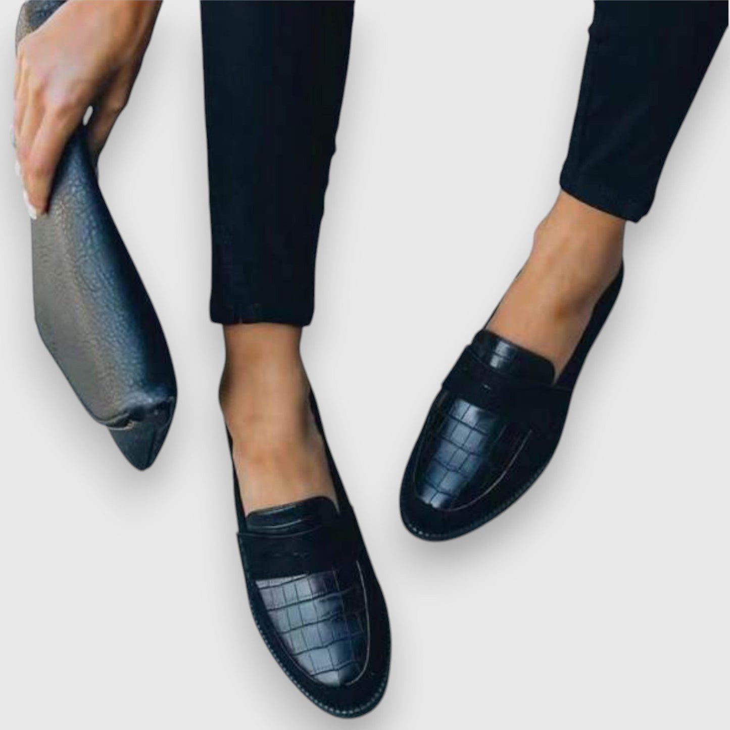 Women's Slip-On Loafers With Instep Strap