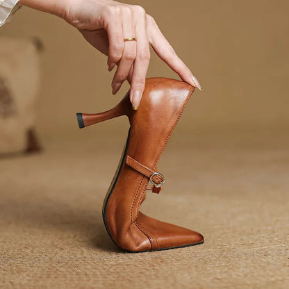 Lorena Genuine Leather Heels Caliboot