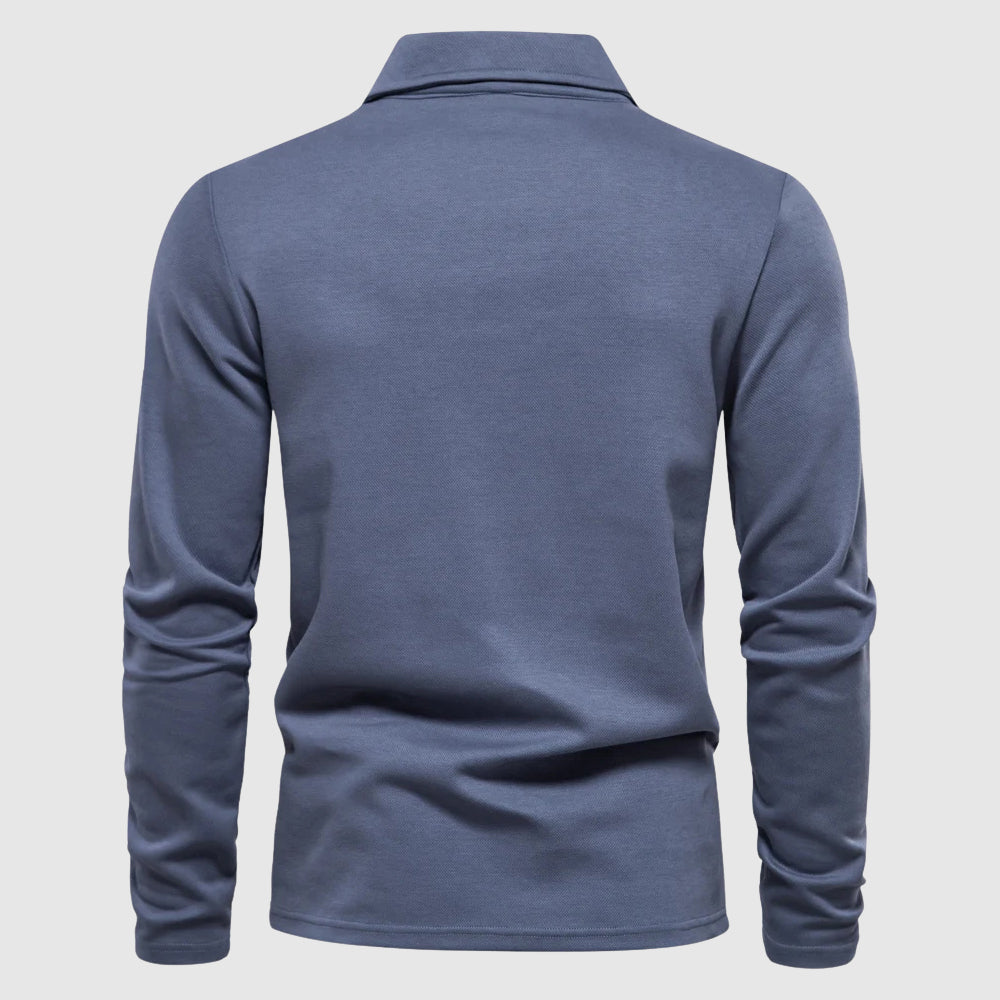 Lorenzo Vitali Elite Full Sleeve Polo Shirt - Soft Blend Anti-Pilling Comfort