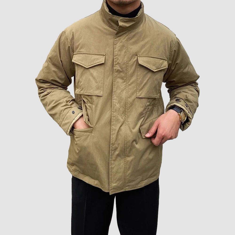 Lorenzo Vitali Men's Vintage Work Jacket Cotton