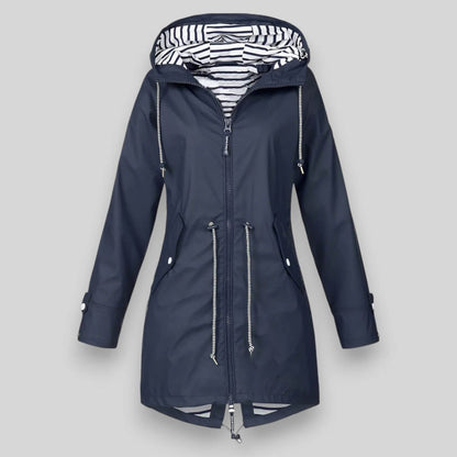 Women's Hooded Zip Up Coat - VibreMode