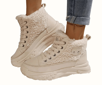 Women's Platform Boots Lace-Up - VibreMode