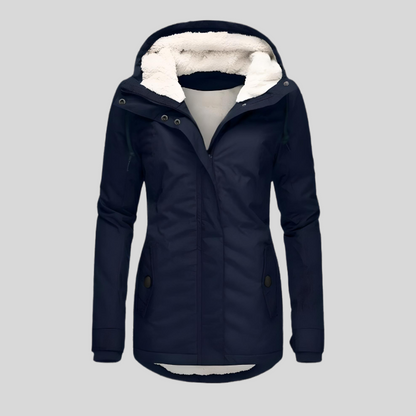 Women's Waterproof Rain Jacket With Hood Extended Back