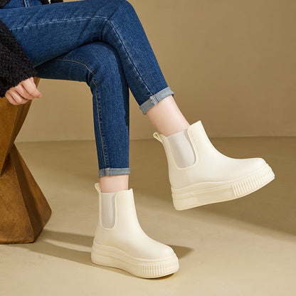 Women's Ankle Boots Platform Elastic Sides