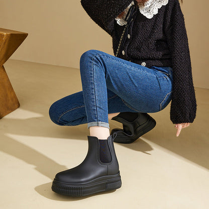 Women's Ankle Boots Platform Elastic Sides