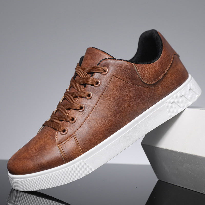 Men's Faux Leather Sneakers - VibreMode