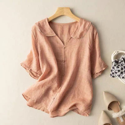 Women's Vintage Button Detail Blouse