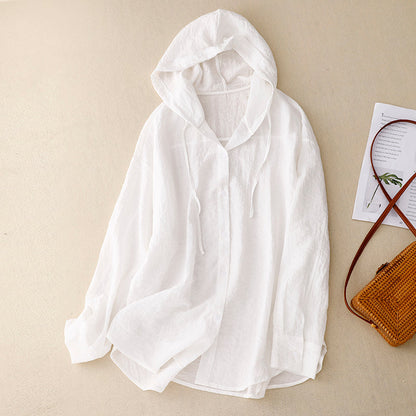 Women's Pullover Hooded Blouse