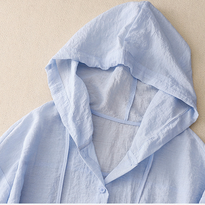 Women's Pullover Hooded Blouse