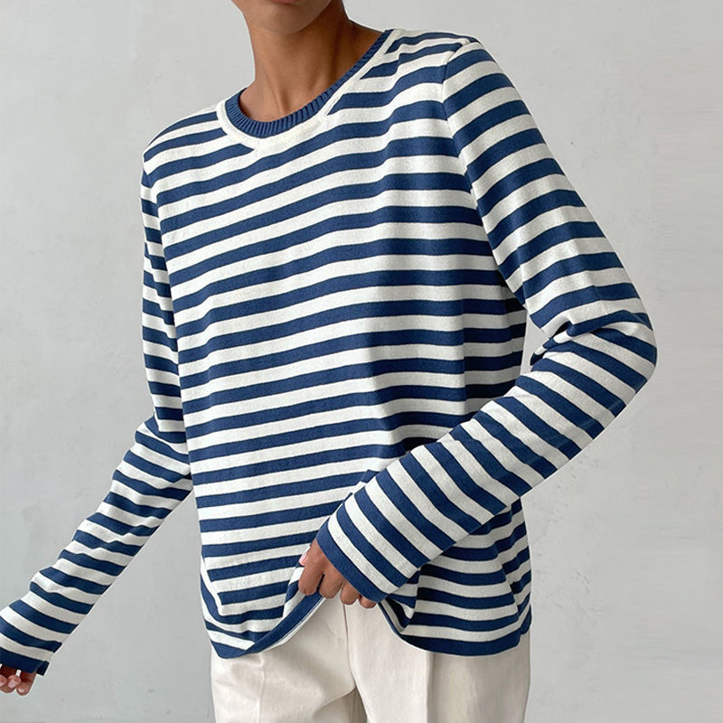 Elegant Striped Summer T-Shirt - VibreMode
