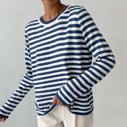 Elegant Striped Summer T-Shirt - VibreMode