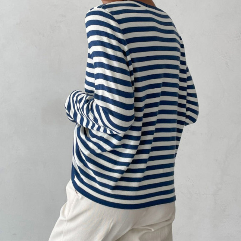Classic Stripe Casual Tee Shirt