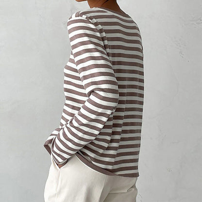 Classic Stripe Casual Tee Shirt