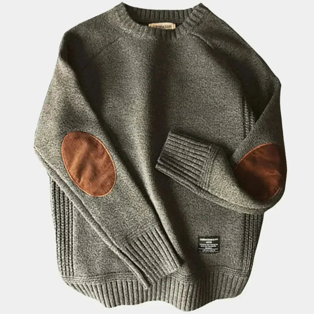 Men's Warm Sweater Classic Crew Neck Wool Blend - VibreMode