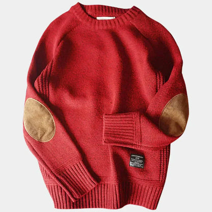 Men's Warm Sweater Classic Crew Neck Wool Blend