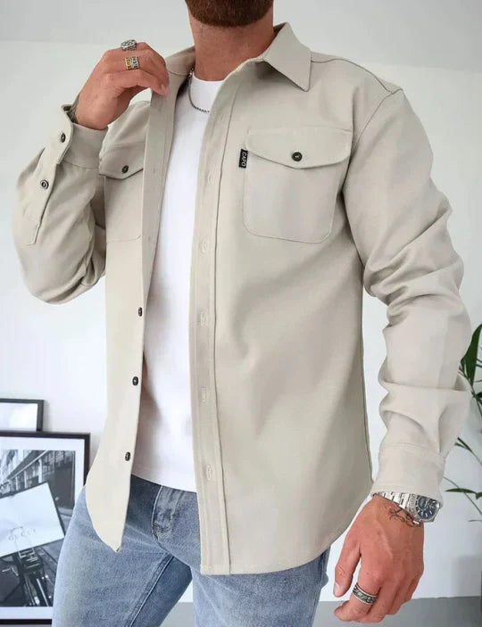 Men's Classic Utility Shirt Long-Sleeve Cotton Everyday Wear