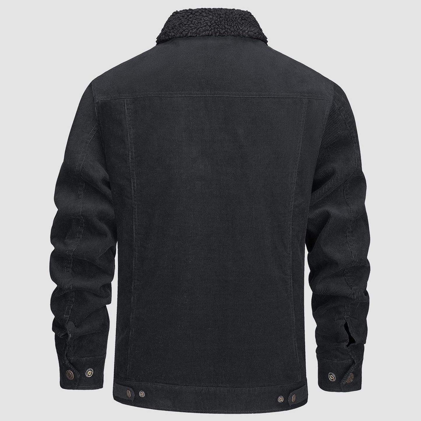 Men's Corduroy Jacket Sherpa Lined Warm Brown