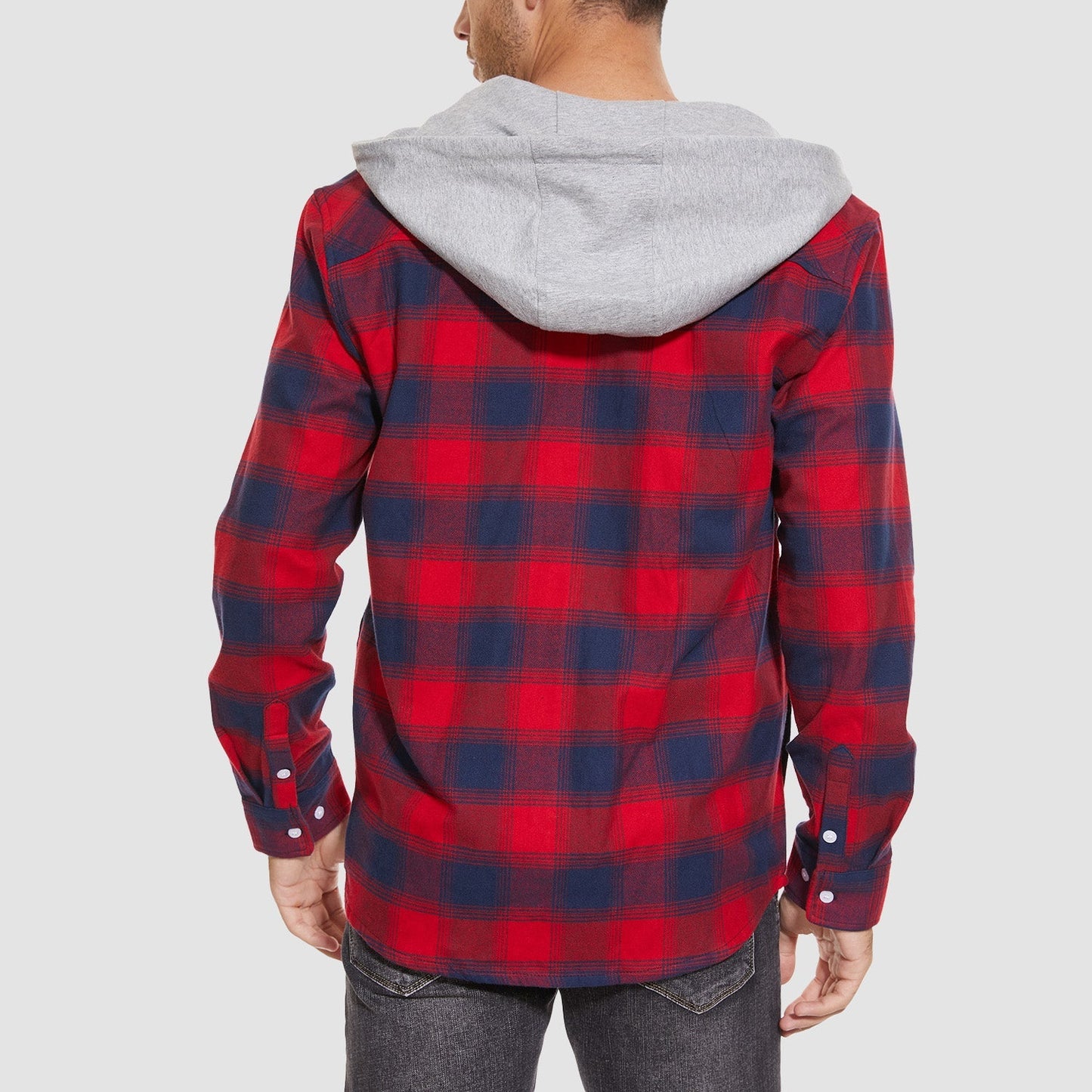 Men's Flannel Shirt Jacket Long Sleeve Cotton Plaid