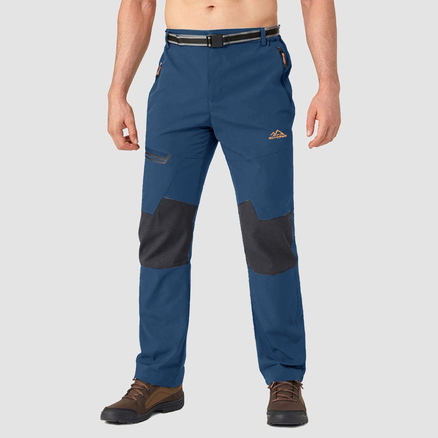 Men's Fleece-Lined Ski Pants Water-Resistant 4 Zip Pockets