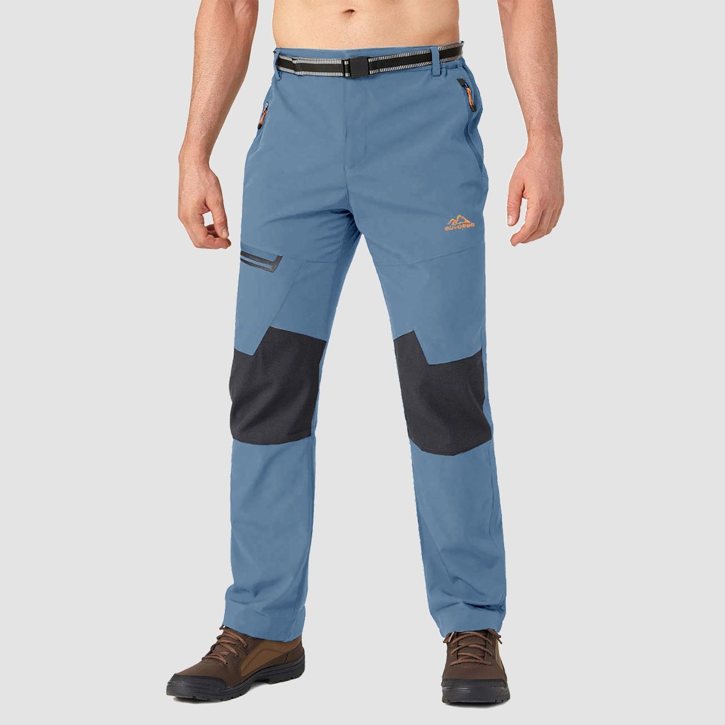 Men's Fleece-Lined Ski Pants Water-Resistant 4 Zip Pockets