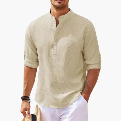 Men's Button-Down Shirt Regular Fit Cotton White