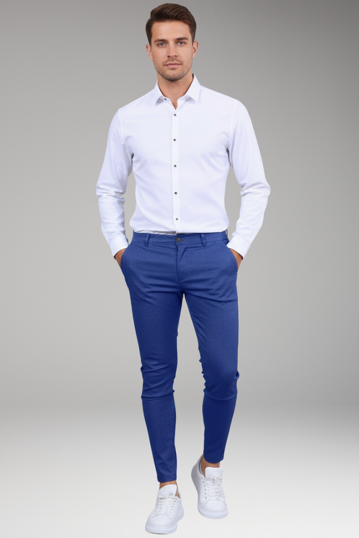 Men's Slim Leg Chino Pants Button Fly