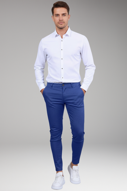 Men's Slim Leg Chino Pants Button Fly